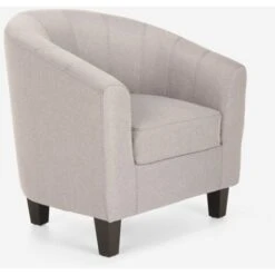 Fauteuil Club Enveloppant Salon Design Bureau Salle D’attente Seashell Class Couleur: Gris Foncé -VIDAXL || Songmics Soldes 57105431 3