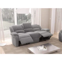 Canapé De Relaxation électrique 3 Places Microfibre Gris Confort -VIDAXL || Songmics Soldes 57141854 3