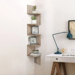 Etagère D'angle Bois Etagère Murale Couleur Chêne Etagère Meuble D'angle Suspendue 8 Etagère D'angle Bois Etagère Murale Couleur Chêne Etagère Meuble D'angle Suspendue -VIDAXL || Songmics Soldes 57342343 2