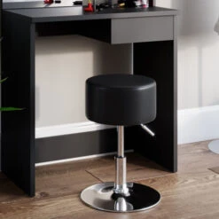 Tabouret Noir Design Pour Coiffeuse Réglable En Hauteur Vicco -VIDAXL || Songmics Soldes 59119881 4