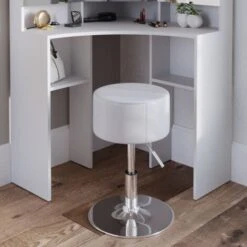 Tabouret Design Blanc Vicco -VIDAXL || Songmics Soldes 59175022 4
