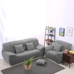 Housse De Canapé 3 Places Super Stretch Gris 180 à 240cm FUIENKO -VIDAXL || Songmics Soldes 59801257 3
