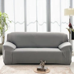 Housse De Canapé 3 Places Super Stretch Gris 180 à 240cm FUIENKO -VIDAXL || Songmics Soldes 59801257 4