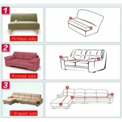 Housse De Canapé 2 Place Élastique Extensible Épais Doux Fit Cyan 145-185cm FUIENKO -VIDAXL || Songmics Soldes 59801262 3