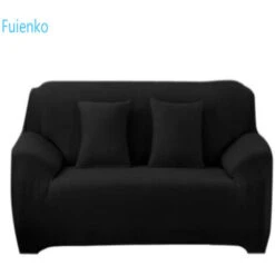 Housse De Canapé 3 Places Super Stretch Noir 190-230cm FUIENKO