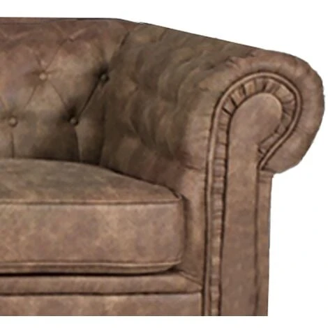 Canapé CHESTERFIELD 2 Places / Marron Vieilli/ 183x85x72 5 Canapé CHESTERFIELD 2 Places / Marron Vieilli/ 183x85x72 – Image 3