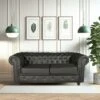 Canapé CHESTERFIELD 2 Places / Noir/ 183x85x72 -VIDAXL || Songmics Soldes 60241936 1