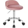 WOLTU Tabouret De Bureau Avec Dossier. Chaise D'ordinateur à Roulettes. Réglable En Hauteur 43-54.5cm. Rose BS127rs -VIDAXL || Songmics Soldes 60388176 1