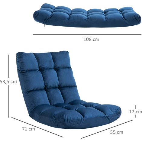 Fauteuil Convertible NAWEL Bleu Roi 5 Fauteuil Convertible NAWEL Bleu Roi – Image 3