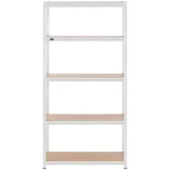 MSW Étagère Charge Lourde Métallique Sans Clou Ni Vis 100x60x197 Cm 5x150 Kg Gris -VIDAXL || Songmics Soldes 61329716 4