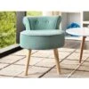 Petit Fauteuil Crapaud SAVEA En Tissu - Vert D'eau -VIDAXL || Songmics Soldes 61453502 1
