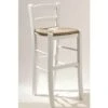 Tabouret En Bois Blanc Avec Assise En Paille 67 Cm De Hauteur Du Sol à  L'assise -VIDAXL || Songmics Soldes 61651291 1