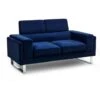 HAMILTON - Canapé 2 Places Design En Velours Bleu -VIDAXL || Songmics Soldes 62522403 1