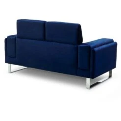 HAMILTON - Canapé 2 Places Design En Velours Bleu -VIDAXL || Songmics Soldes 62522403 3