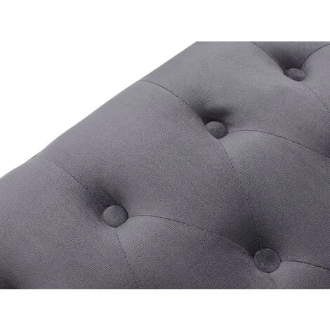 Fauteuil Crapaud MELOSIA - Velours Gris 4 Fauteuil Crapaud MELOSIA - Velours Gris – Image 2