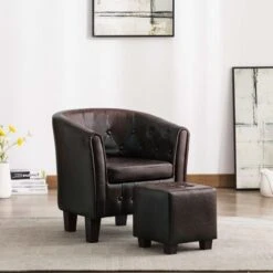 Nova Pozzetto Fauteuil Avec Des Reproches écologiques Sur Le Fauteuil Relaxation De Différentes Couleurs Fauteuil Avec Repose-pied Marron Similicuir