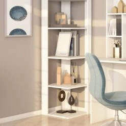 Étagère D'angle „Amina Blanc Vicco -VIDAXL || Songmics Soldes 63688774 4