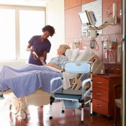 Randaco Chaise Percée Chaise De Toilette Tabouret De Douche & Sièges Chaise Stable Aide à La Toilette Chaise De Nuit Réglable Chaise Roulante -VIDAXL || Songmics Soldes 63763061 3