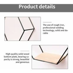 Étagères Murales Hexagonal Lot De 3, Etagere Murale Fer, Étagères Métalliques De Rangement Pour Cuisine, Salle De Bain, Salon Chambre Bureau, Étagère En Métal Flotté Afficher Plante Livres (Noir) -VIDAXL || Songmics Soldes 64221216 2