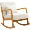 Rocking Chair Chaise A Bascule Scandinave Bouclettes Hevea