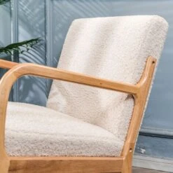 Rocking Chair Chaise A Bascule Scandinave Bouclettes Hevea -VIDAXL || Songmics Soldes 64360213 3