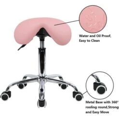 Tabouret Selle De Cheval Tabouret à Roulettes Réglable En Hauteur 45-61 Cm En Cuir PU Rose 9 Tabouret Selle De Cheval Tabouret à Roulettes Réglable En Hauteur 45-61 Cm En Cuir PU Rose -VIDAXL || Songmics Soldes 64889037 3