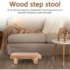 Marchepied De Chevet En Bois Pour Repose-pieds Mobile Polyvalent Intérieur Extérieur Pour Salon à La Maison-BDD -VIDAXL || Songmics Soldes 65373836 3