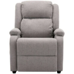 Fauteuil électrique Inclinable De Massage Tissu Gris Clair Bizen -VIDAXL || Songmics Soldes 66903076 4