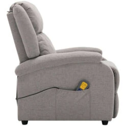 Fauteuil électrique Inclinable De Massage Tissu Gris Clair Bizen -VIDAXL || Songmics Soldes 66903076 5