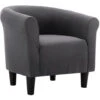 Fauteuil Cabriolet Noir Tissu Kenzo