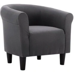 Fauteuil Cabriolet Noir Tissu Kenzo
