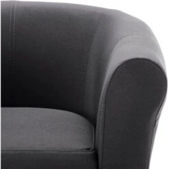 Fauteuil Cabriolet Noir Tissu Kenzo -VIDAXL || Songmics Soldes 66906078 3