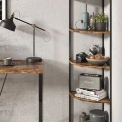 Étagère D'angle „Fyrk Bois Antique/noir 5 Compartiments Vicco 10 Étagère D'angle „Fyrk Bois Antique/noir 5 Compartiments Vicco -VIDAXL || Songmics Soldes 67394110 4