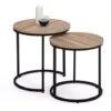 Lot De 2 Tables Basses Gigognes DETROIT Rondes 40/45 Design Industriel -VIDAXL || Songmics Soldes 68491323 1