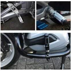 Déstockage 2pcs Noir Pour Moto Pliant Repose-Pieds CNC Motor Bike Footpegs Pédales Pièces -VIDAXL || Songmics Soldes 69251991 3