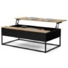 Table Basse Noire Plateau Relevable Façon Hêtre BOSTON Design Industriel -VIDAXL || Songmics Soldes 69832368 1