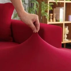 Housse De Canapé Housse De Canapé De Protection 3 +2 Places En L D'angle En Polyester Vin Rouge -VIDAXL || Songmics Soldes 71275380 4