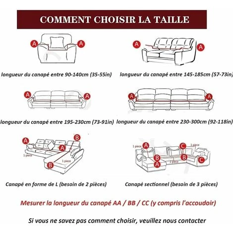 Housse De Canapé D'angle En Forme De L Avec Housse élastique Pour Canapé 1/2/3/4 Places (Le Canapé D'angle En L Doit En Acheter Deux) (Color : A, Size : 2 Places(145-185cm)) 5 Housse De Canapé D'angle En Forme De L Avec Housse élastique Pour Canapé 1/2/3/4 Places (Le Canapé D'angle En L Doit En Acheter Deux) (Color : A, Size : 2 Places(145-185cm)) – Image 3