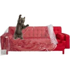 Lot De 2 Housses De Protection En Plastique Transparent Pour Canapé - Imperméable - 2 X 3 M