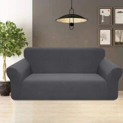 Housse De Canapé 3 Places élastique Antidérapante Grille De Gaufres Polaire De Couleur Gris 190-230cm FUIENKO -VIDAXL || Songmics Soldes 71487402 4