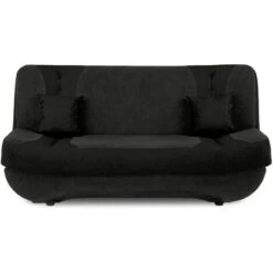 NIYO - Canapé 3 Places Convertible En Tissu Noir 8 NIYO - Canapé 3 Places Convertible En Tissu Noir -VIDAXL || Songmics Soldes 71784049 2