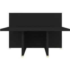 Table Basse Table De Salon | Bout De Canapé Noir 111,5x50x33 Cm Bois D'ingénierie 69303 -VIDAXL || Songmics Soldes 72265849 5