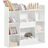 SoBuy KMB55-W Bibliothèque Pour Enfant Étagère Enfant Étagère à Jouets Rangement Pour Livres Et Jouets Meuble Enfant Meuble De Rangement Pour Chambre D’enfant Avec 8 Compartiments, 106x30x104 Cm -VIDAXL || Songmics Soldes 72459707 1