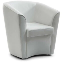 Talamo Italia Chaise Longue Annaluna, Chaise Longue, 100% Made In Italy, Fauteuil Relax En éco-cuir, Cm 70x60h74, Blanc -VIDAXL || Songmics Soldes 72529448 2