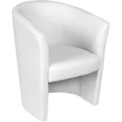 Dmora Fauteuil Avec Revêtement En éco-cuir, Couleur Blanche, 65 X 78 X 60 Cm -VIDAXL || Songmics Soldes 72530266 2