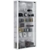 Vitrosa Maxi Vitrine Murale Avec 2 Portes Vitrées, 8 Tablettes En Verre, Blanc. -VIDAXL || Songmics Soldes 72561861 1