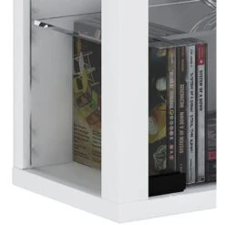 Vitrosa Maxi Vitrine Murale Avec 2 Portes Vitrées, 8 Tablettes En Verre, Blanc. -VIDAXL || Songmics Soldes 72561861 2