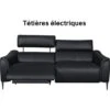 Canapé 2 Places Avec 2 Relax En 100% Tout Cuir épais De Luxe Italien Avec 2 Relax électriques Et 2 Têtières électriques, MILAN, Noir -VIDAXL || Songmics Soldes 72607100 1