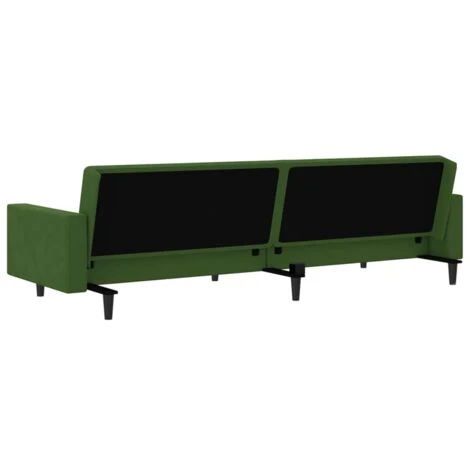 Canapé-lit 2 Places | Canapé Fixe Canapé Convertible Vert Foncé Velours 35248 6 Canapé-lit 2 Places | Canapé Fixe Canapé Convertible Vert Foncé Velours 35248 – Image 4