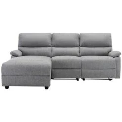 Canapé D'angle Relax électrique En Tissu LUNANO - Gris Clair - Angle Gauche -VIDAXL || Songmics Soldes 73779661 2